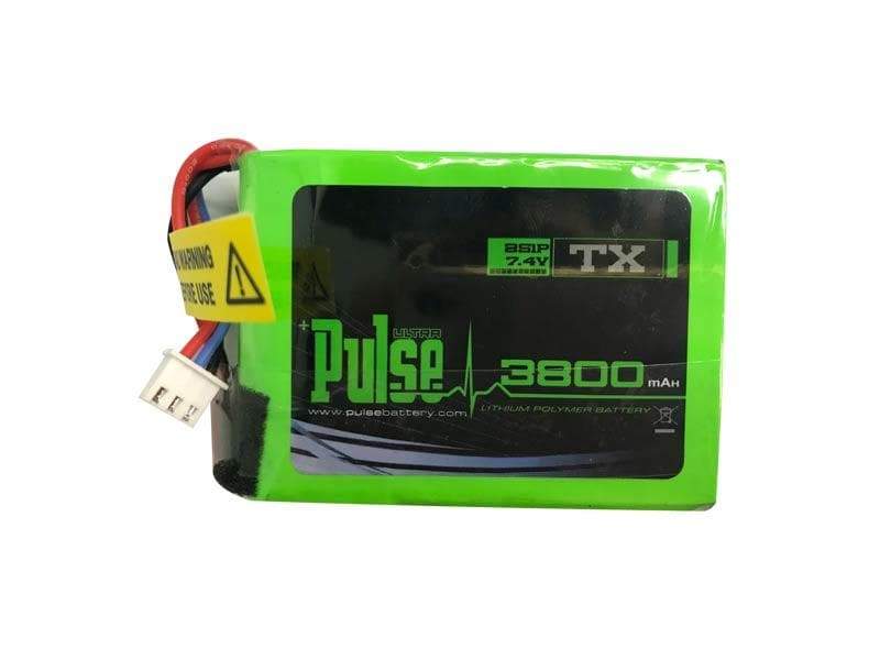 Pulse 3800mAh Transmitter 7.4V 2S Lipo Battery for FrSky QX7 & Spektrum DX7S/DX8/DX9 - HeliDirect